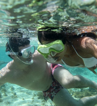 Couple snorkeling in Caribbean waters; Shutterstock ID 99681071; your: Brian Healy; gl: 65050; netsuite: Lonely Planet Online Editorial; full: Best places in Caribbean for couples
99681071