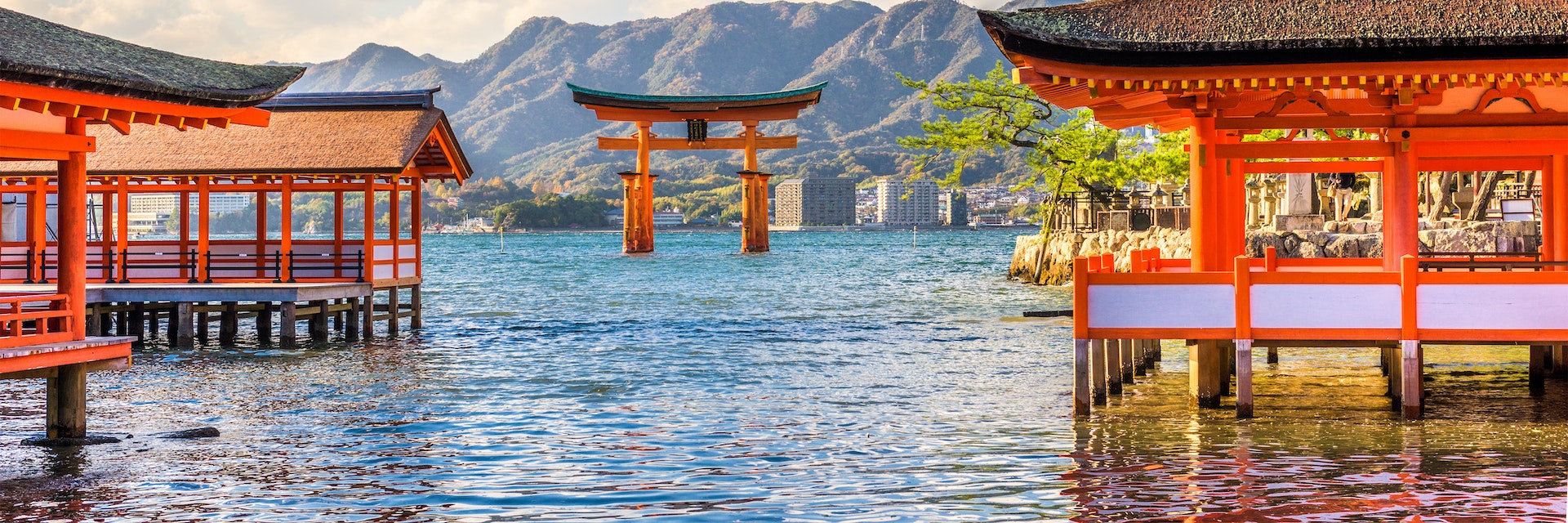 Miyajima, Hiroshima, Japanese floating shrine.