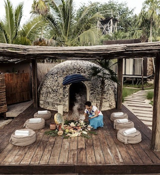The temazcal was used by the ancient Maya to cleanse their minds and bodies by sweating out the impurities. Yaan Wellenss